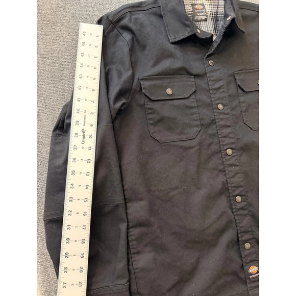Dickies Skateboarding Mens Lined Shirt Jacket Size M Black Chore Coat Workwear - Picture 5 of 9